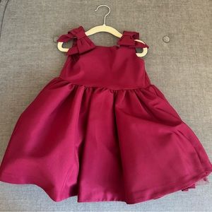 Janie and Jack special occasion girls red bow dress 18-24months